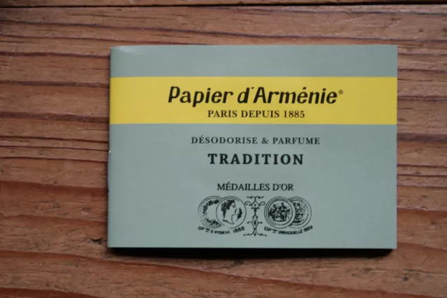 Lot de 4 Véritable Papier d'Arménie désodorisant naturel, carnet triple