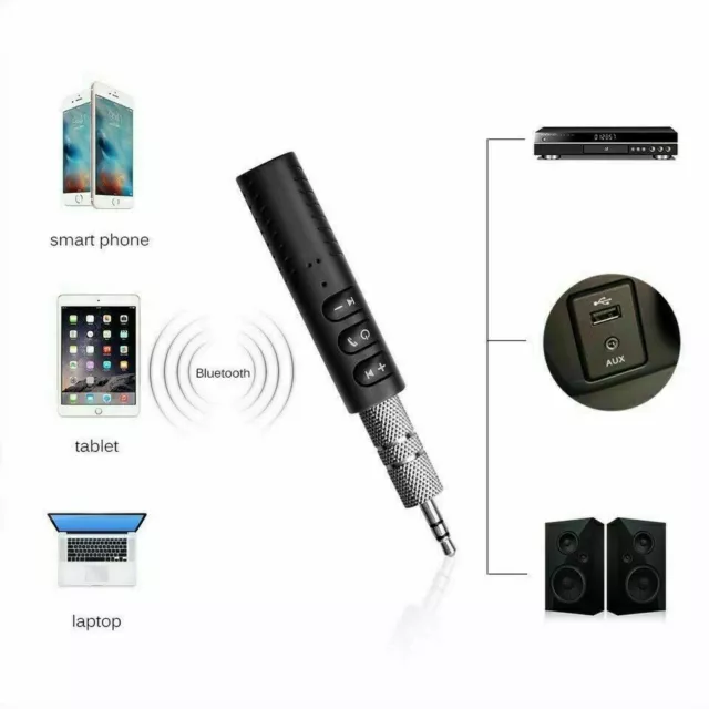 Wireless Bluetooth Car Music Receiver 3,5mm AUX Audio Receiver Adapter Auto KFZ