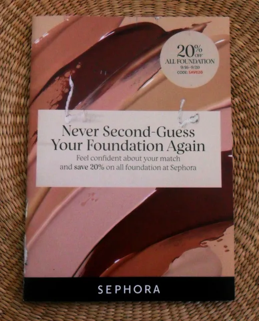 Recent Small Paper SEPHORA Foundations CATALOG Luxurious and Famous Newer Brands