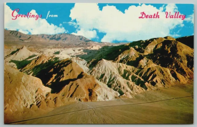Vintage Postcard - Aerial View - Greetings from Death Valley - California - CA