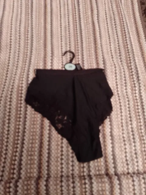 NWT Marks And Spencers Size 26 Black Miami Brazilian Knickers