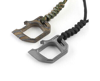TC4 Titanium Keychain Pendant EDC Ring Opener Outdoor Self-defense Multi Tools