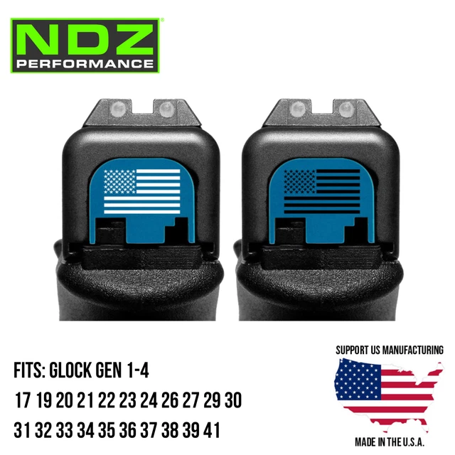 thumbnail interactive-video image 1 of Rowe Tactical Rear Slide Cover Plate For Glock Gen 1-4 – Blue Anodized Aluminum – Fits 9mm .40 1 of 3
