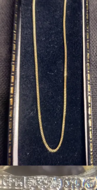 Hallmarked 9ct Yellow Gold Curb Chain Necklace (375) Not Scrap (51 cm / 20 Inch)