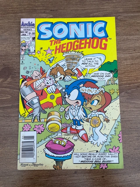 Sonic The Hedgehog #18 VF Archie Adventure Series Comic Book Knuckles Tails J927