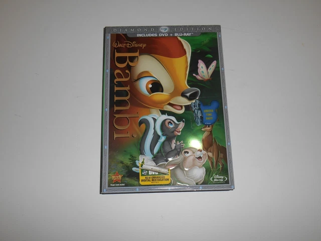 Walt Disneys BAMBI Diamond Blu-Ray Edition Movie 2 Disc DVD Set Limited Vault