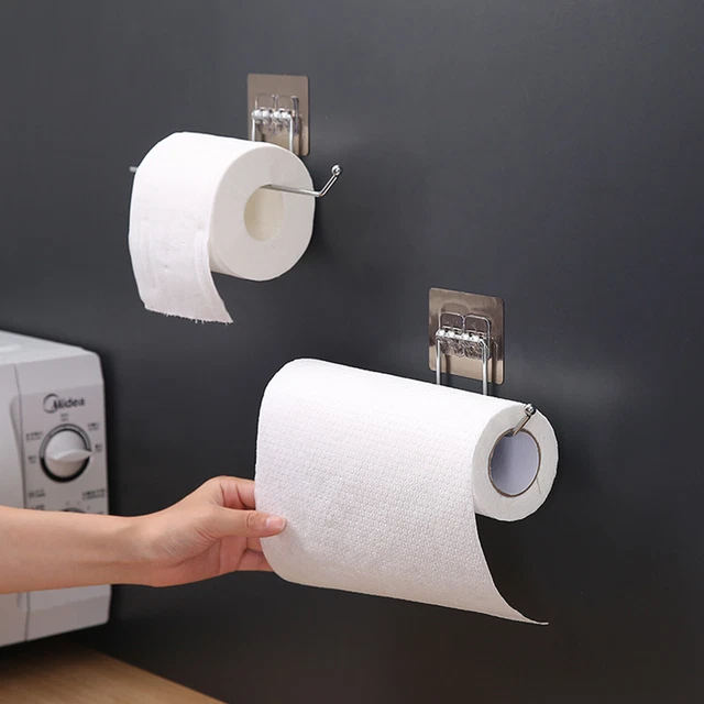 Bathroom Stainless Steel Towel Rack Creative Perforated Wall-mounted Towel Rack