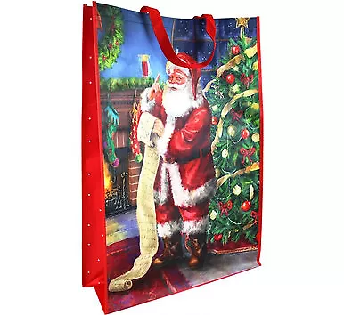 Traditional Santa Jumbo Woven Super Large Christmas Gift Bags by north pole