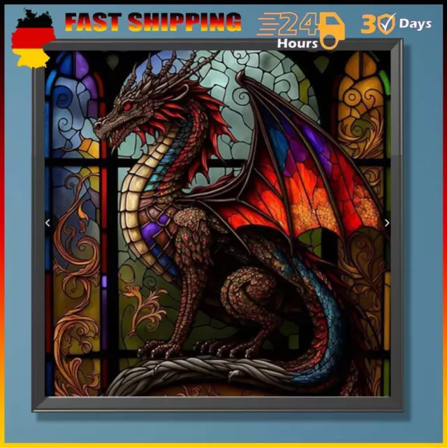 DE  Malen nach Zahlen Kit DIY Drachen Öl Kunst Bild Handwerk Home Wanddekoration