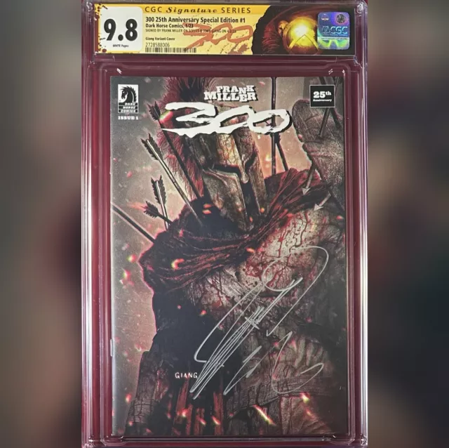 300 #1 Giang Variant Cover Cgc 9.8 Ss Signed By Frank Miller & John Giang