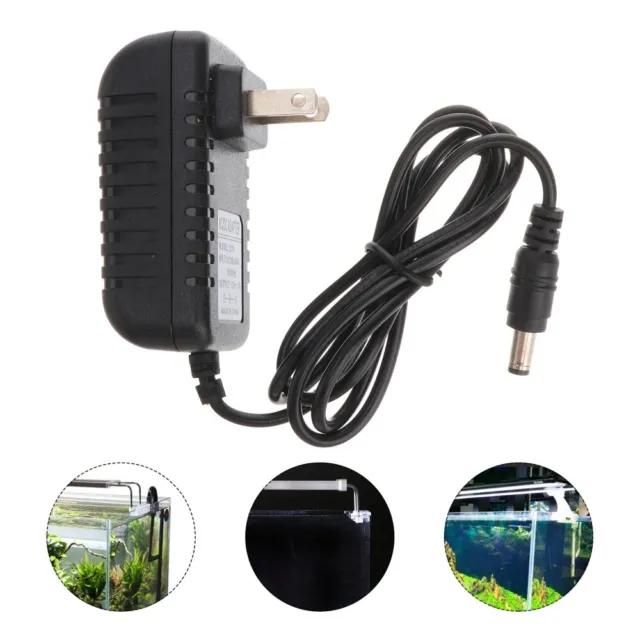 Fish Tank Light Adapter Cable Top Fin Aquarium Cord LED Power Supply Tanks