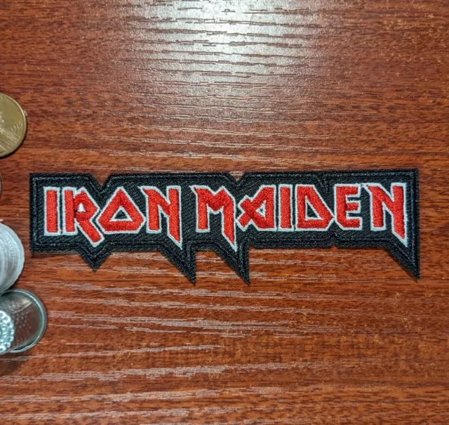 Iron Maiden Patch British Heavy Metal Rock Music Embroidered Iron On 1.25x4.5