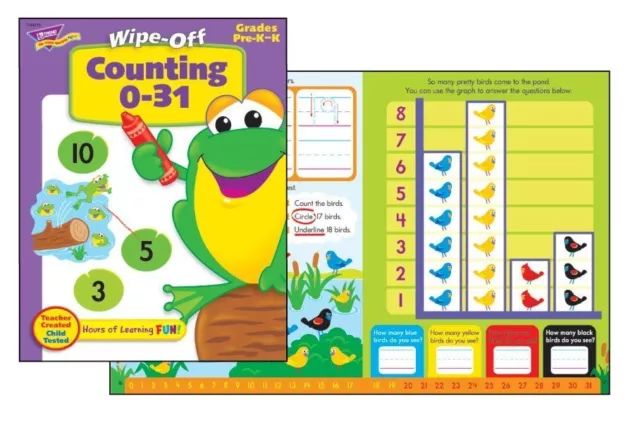 Counting 0-31 Wipe Off Reusable Educational Activity Book