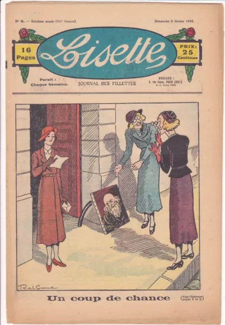 LISETTE N°6 du 9 février 1936 LEVESQUE CUVILLIER PORTELETTE