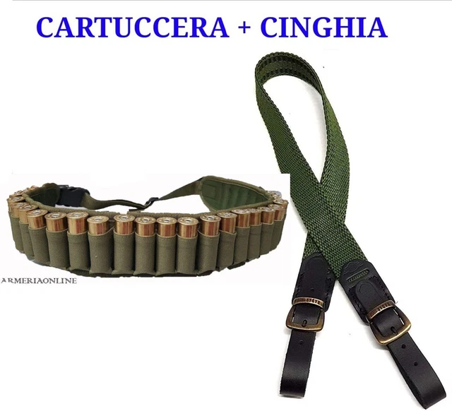 Cartuccera Cintura Ra Sport Per Calibro 12 - 28 Celle, Nylon, Verde Mimetico - Foto 7