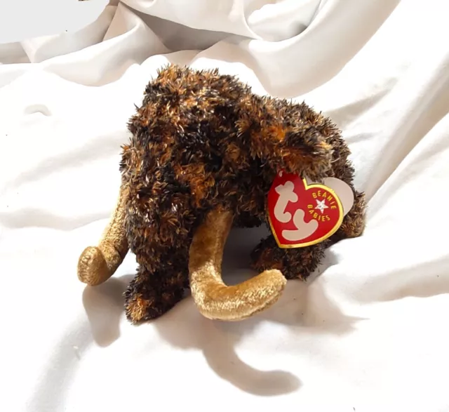 1999 Ty Beanie Babies Giganto Wooly Mammoth Stuffed Animal Plush