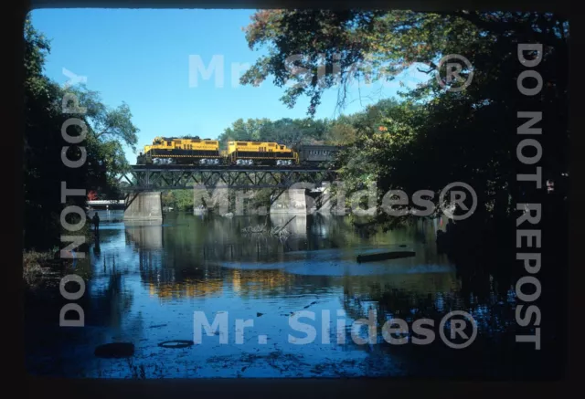 Original Slide NYS&W Susquehanna GP18s 1804 & 1802 Psgr Action In 1981