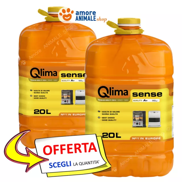 Qlima SENSE → 20 Lt - Combustibile Liquido Inodore ALTA QUALITA' per Stufe