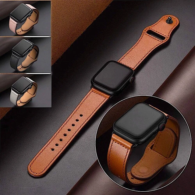 Für Apple Watch Ultra Series 8/7/6/5/4/3/2/1 38/41/42/44/45/49mm Armband Leder