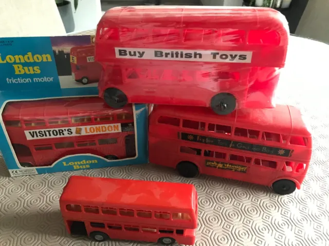 4 x London Buses Toys   attic find