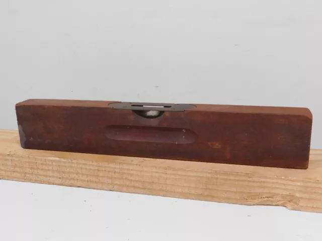 Vintage early STANLEY RULE & LEVEL CO. No 102 14" 2 vial wood level !!!!