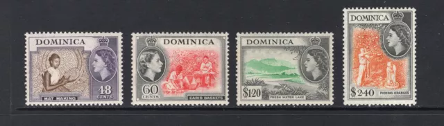 M8371 Dominica 1954-57 SG155/8 - 1954-62 Definitives. The top 4 values.