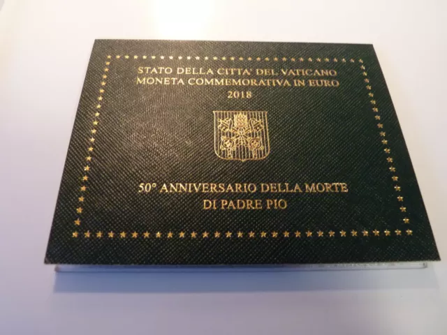 Originalfolder Vaticano ohne 2 Euro Münze "50.Todestag PADRE PIO" 2018