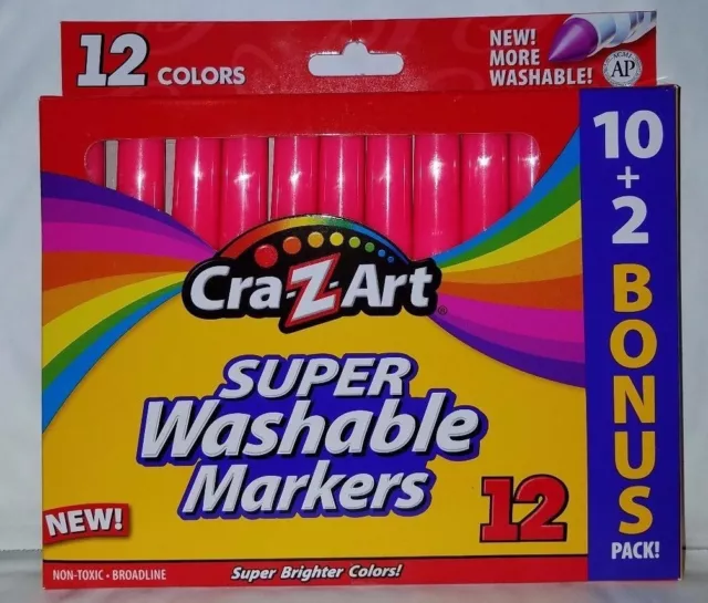 Jar Melo Washable Kids Markers; Non-Toxic, 12 Count, Broad Line