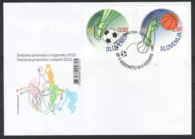 Slovenia 2010 FDC football FIFA Football World cup soccer  ball