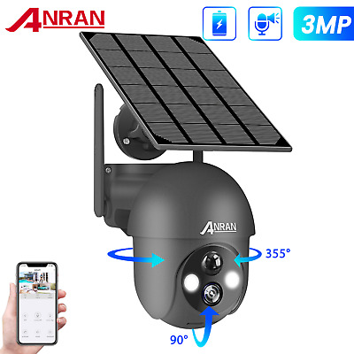 ANRAN ANRAN TELECAMERA ESTERNO WIFI IP CAM WIFI 360° PTZ  BATTERIA SOLARE WIRELESS 