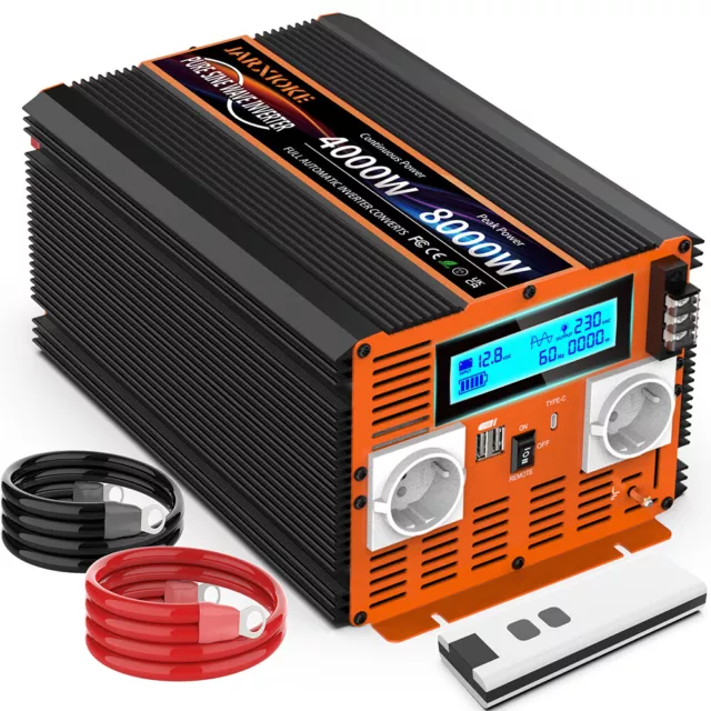 4000W 8000W Spannungswandler Wechselrichter 12V zu 230V Inverter DE (0% MwSt.*)