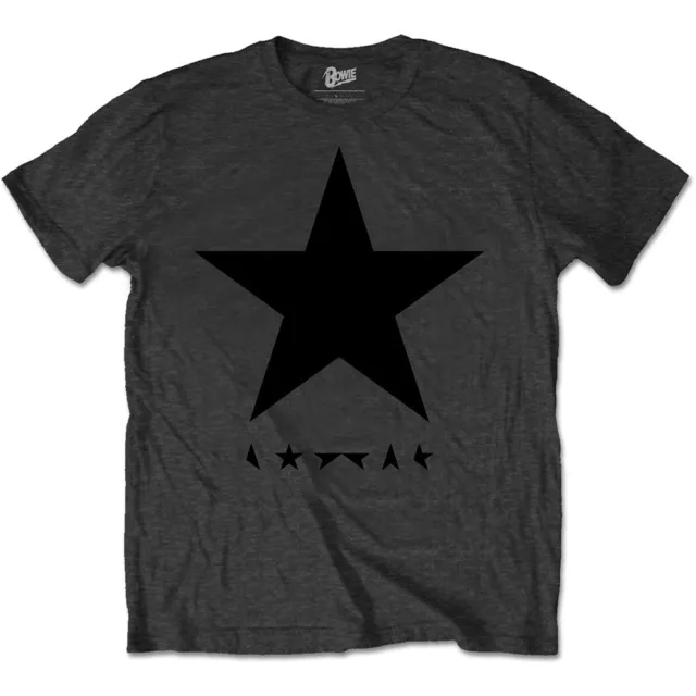 David Bowie Blackstar Black Star On Grey T-Shirt OFFICIAL