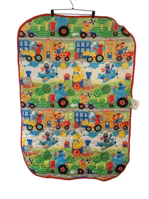 Vtg Riegel Sesame Street Crib Blanket Comforter Made in USA Rare!  43x57
