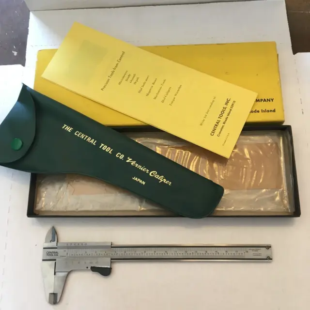 Vernier Caliper Central Tool Co. Stainless Hardened Precision Product of Japan