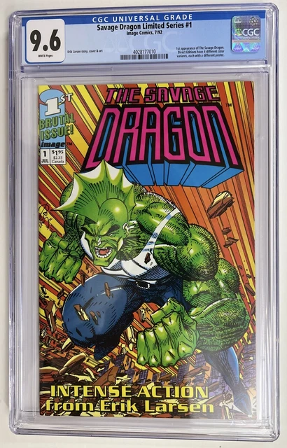 Savage Dragon #1 Image Comics Erik Larsen 1st Appearance 1st Issue CGC 9.6 1992
