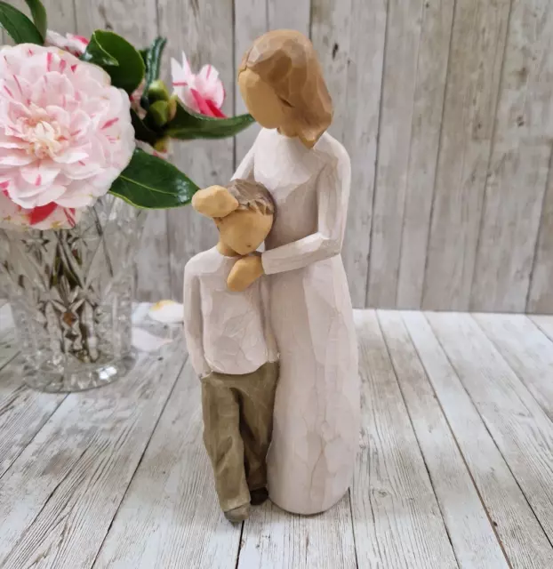 Willow Tree Mother and Son Figurine 26102 Mum Boy in Branded Gift Box