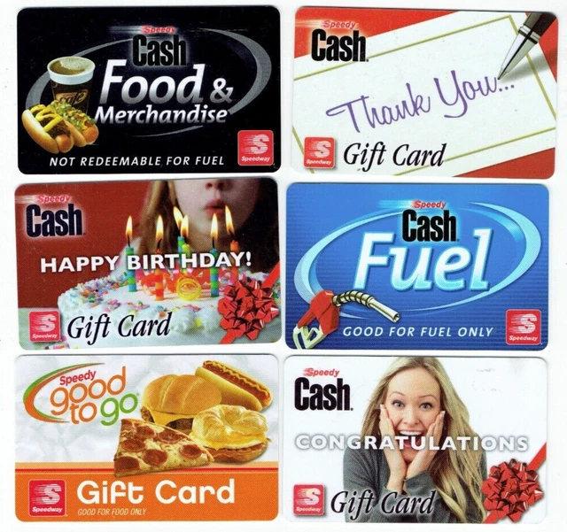 NO VALUE COLLECTIBLE SPEEDWAY GAS Station Logo Gift Card Speedy Rewards