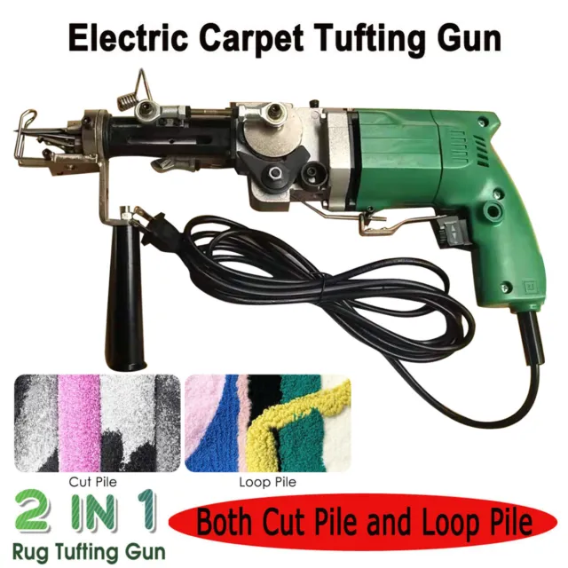 Elektro Cut & Loop Pile Teppichherstellung Weberei Tufting Gun Flocking Machine