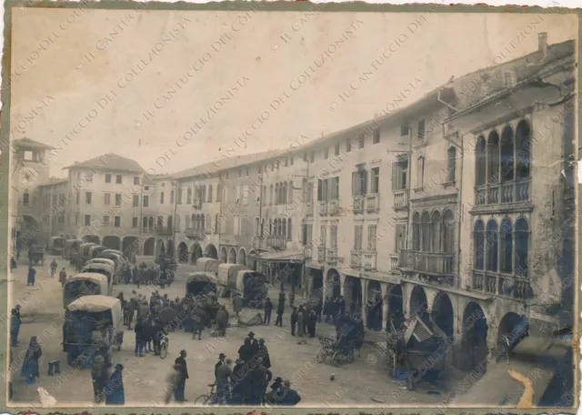 1918 Liberazione SACILE Truppe regio esercito Pordenone WW1 foto militare