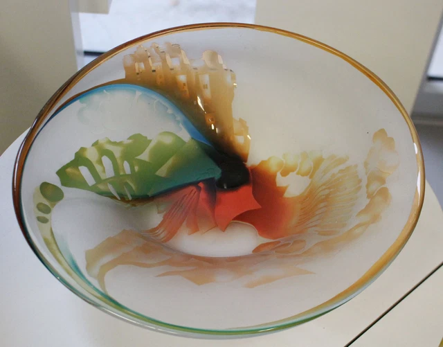 Superbe Coupe en verre multicouches par Jean-Paul Raymond c.1980