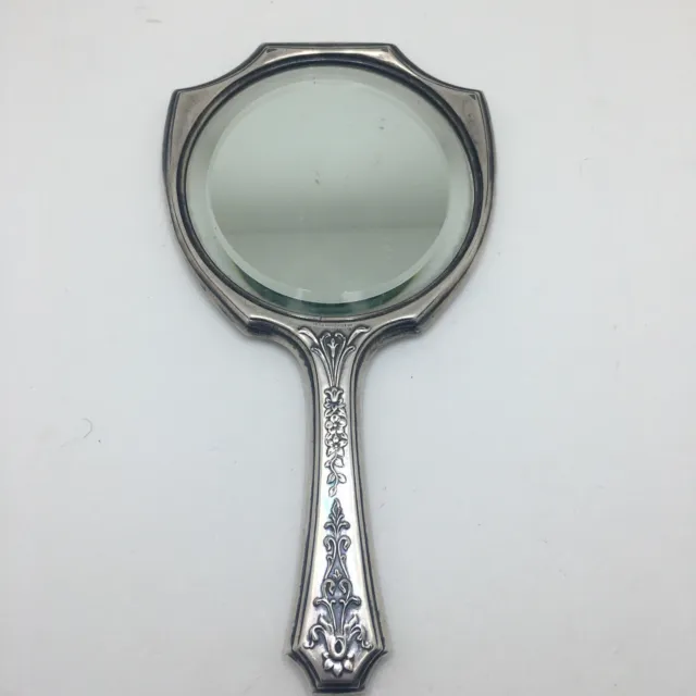 Antique Homan Mfg Co. Silverplate Art Nouveau Vanity/ Hand Mirror