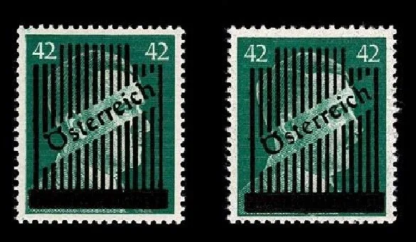 Österreich postfrisch Mi.Nr. 673 I+II Aushilfsausgabe 1945