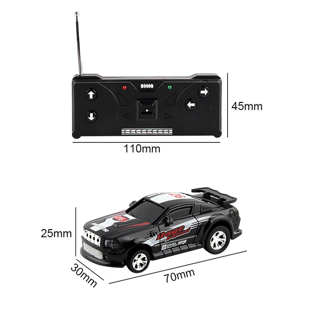 A COKE CAN Mini Cans RC Car LED Lights Plastic Mini RC Car Car Model