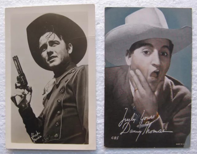 Danny Thomas 1940's Exhibit Card + Dick Jones (Western Actor) Photo-Postcard