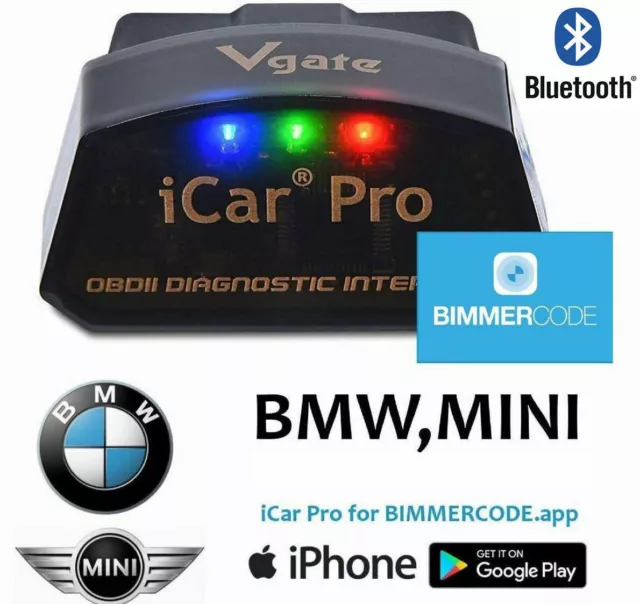 Vgate vLinker BM Plus Bluetooth OBD2 Scanner BIMMERCODE BMW Coding IOS  Android