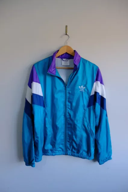 Vintage 90s/80s Adidas shellsuit jacket | M/L | Green VGC