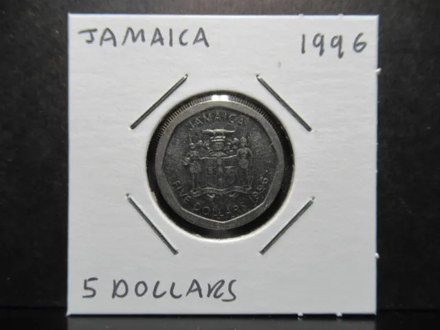 Jamaica 5 Dollars 1996 - Coin in 2x2 Flip - A0617