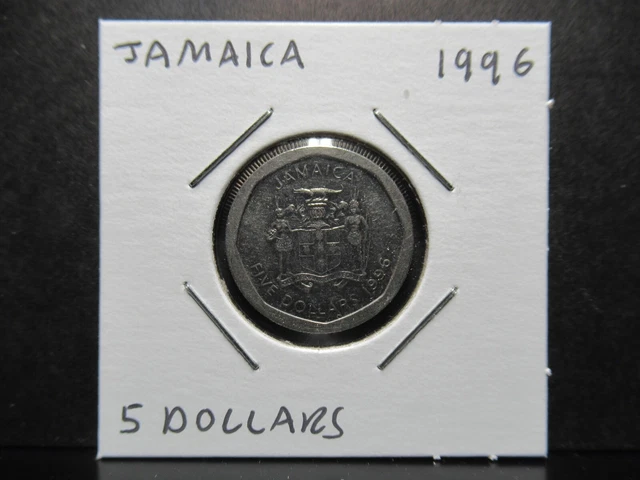 Jamaica 5 Dollars 1996 - Coin in 2x2 Flip - A0617