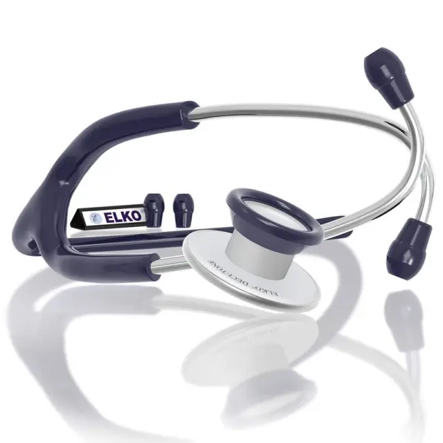 ELKO DECI-TONE Aluminium Head Acoustic Stethoscope (Blue)