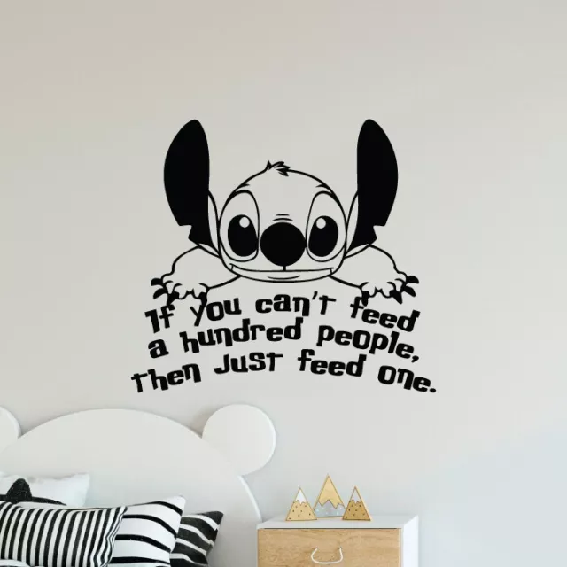 Lilo and Stitch Adorable Cute Wall Sticker Vinyl Art Decal Decor Kids Room  Home